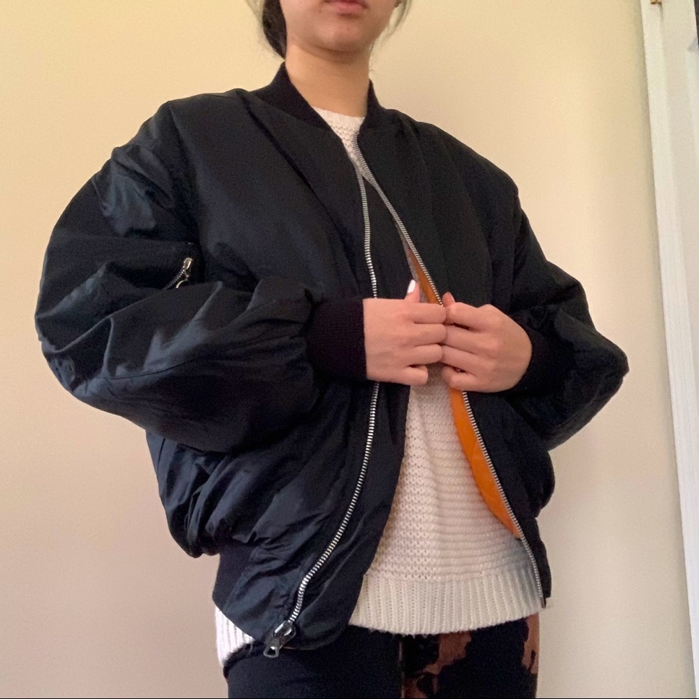‼️SOLD‼️ French vintage black Bomber Jacket